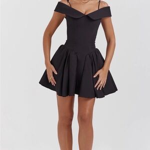 Chic Black Off-Shoulder Mini Dress